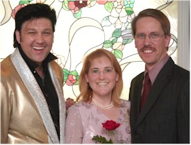 Shari and David Forvendel with Elvis